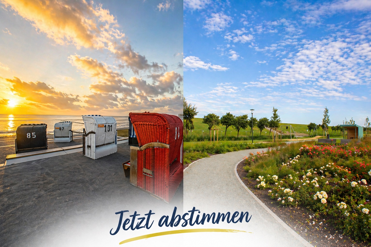 Kurpark und der Badestrand in Friedrichskoog sind für den Norddeutschen Landschaftsarchitekturpreis nominiert